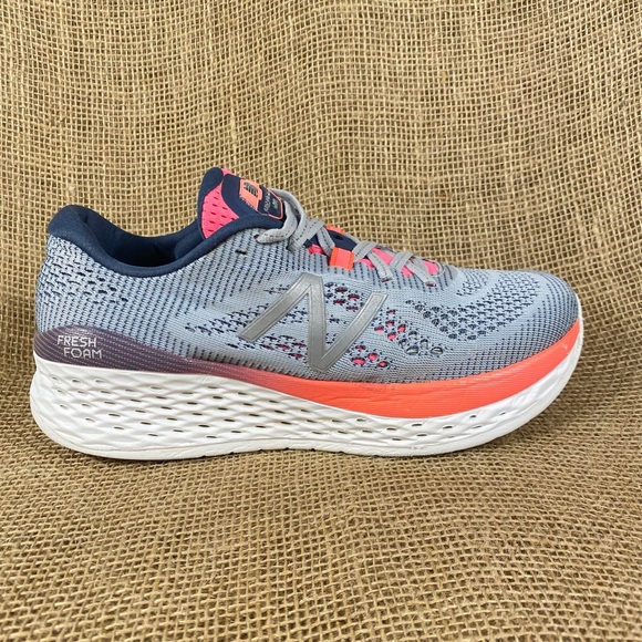 🛑SOLD🛑New Balance Running Shoes Fresh Foam More Gray Coral  Sneakers  Size 8 - Picture 4 of 8